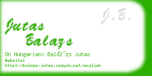 jutas balazs business card